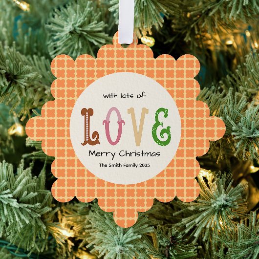 Carte Décorative Christmas Love Modern Typography Personalized