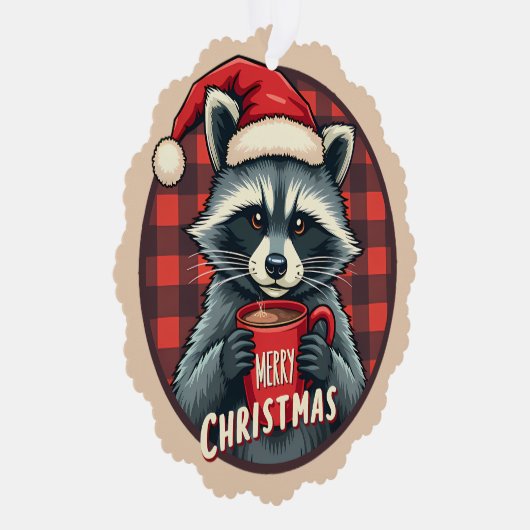 Carte Décorative Christmas Raccoon Cocoa Cheer (Droite)