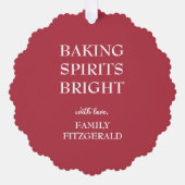 Carte Décorative Christmas Red Baking Spirits (Recto)