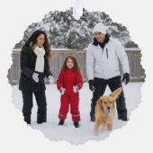 Carte Décorative Christmas Red Green Chevron Easy 2 Photos (Verso)