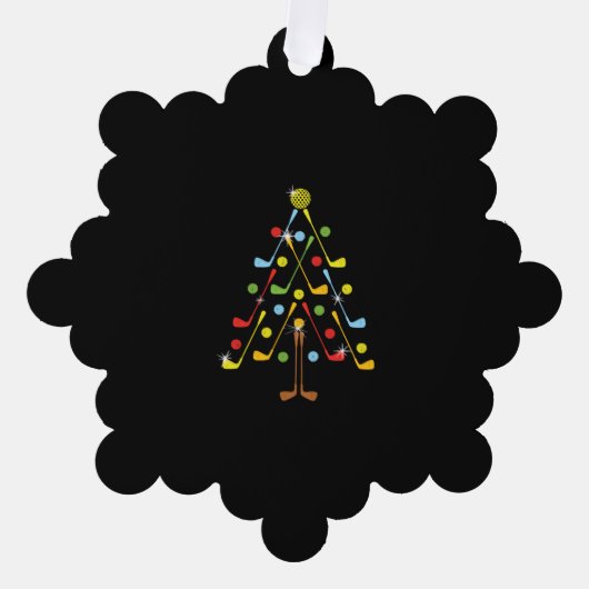 Carte Décorative Christmas Tree Golf Ball Shirt (Recto)
