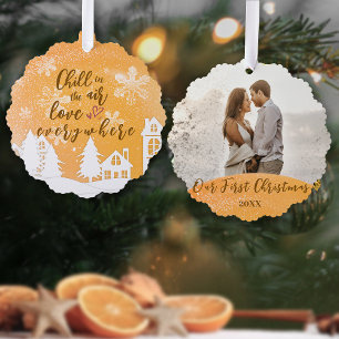 Carte Décorative Citation Chaleureuse de Premier Noël Ensemble en O
