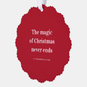 Carte Décorative Citation de Noël La magie ne s'arrête jamais (Gauche)