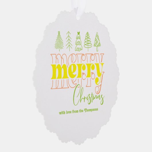 Carte Décorative Citrus Blush Scribbles Joyeux Noël Keys (Droite)