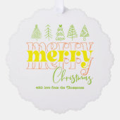 Carte Décorative Citrus Blush Scribbles Joyeux Noël Keys (Recto)