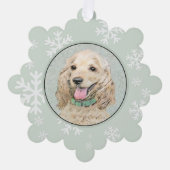 Carte Décorative Cocker Spaniel Buff Peinture - Art Chien original (Recto)