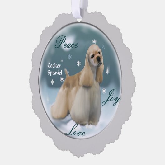 Carte Décorative Cocker Spaniel Cadeaux de Noël (Gauche)