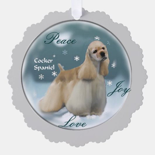 Carte Décorative Cocker Spaniel Cadeaux de Noël (Recto)