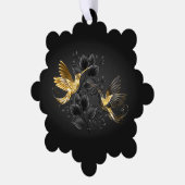 Carte Décorative Colibri noir et or (Gauche)