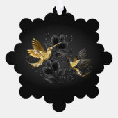 Carte Décorative Colibri noir et or (Verso)