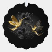 Carte Décorative Colibri noir et or (Verso)