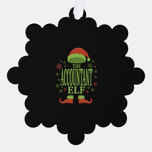 Carte Décorative Comptable Elfe de Noël (Recto)