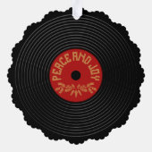 Carte Décorative Conception de disques vinyle Peace and joy (Verso)