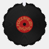 Carte Décorative Conception de disques vinyle Peace and joy (Recto)