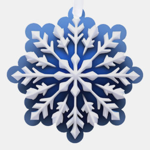 Carte Décorative Conception de flocon de neige blanc détaillé