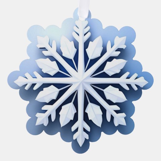 Carte Décorative Conception élégante de flocon de neige en 3D (Recto)