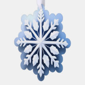 Carte Décorative Conception élégante de flocon de neige en 3D (Gauche)