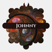 Carte Décorative Connexion fluide Art abstrait cosmique moderne (Verso)