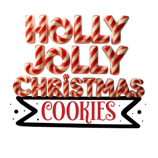 Carte Décorative Cookies de Noël Holly Jolly