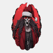 Carte Décorative Cool Goth Punk Crâne Anime Père Noël Demon (Droite)