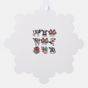 Carte Décorative Coquette Rouge Noël Noël Claus Cow Lover Chris