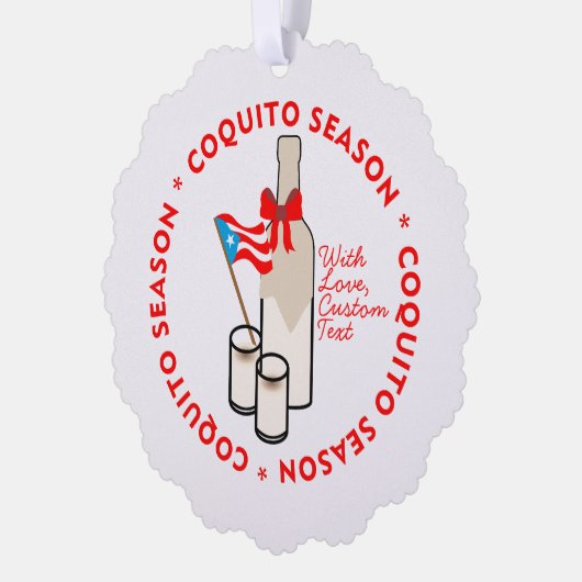 Carte Décorative Coquito Season Custom Photo Text (Gauche)