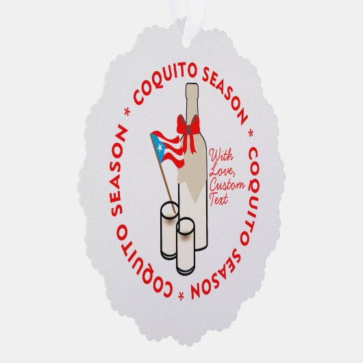 Carte Décorative Coquito Season Custom Photo Text (Droite)