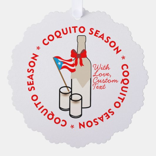 Carte Décorative Coquito Season Custom Photo Text (Recto)