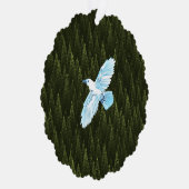 Carte Décorative Corbeau blanc sur conifères fragiles (Droite)