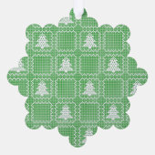 Carte Décorative Cosy sapin de Noël affreux pull à damiers motif (Verso)