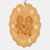 Carte Décorative Couple de biscuits de Noël au gingembre Photo Floc (Gauche)