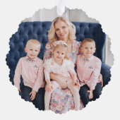 Carte Décorative Courbe Poinsettia moderne avec photo (Verso)