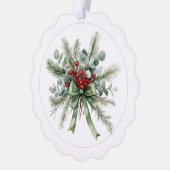 Carte Décorative Couronne de Noël botanique (Gauche)