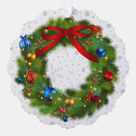Carte Décorative Couronne de Noël festive personnalisée