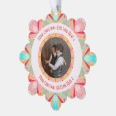 Carte Décorative Coutume Noël étoile hiver Rouge Photo Grey (Gauche)