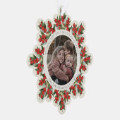 Carte Décorative Cream Red Berries+Greenery Holiday Paper (Droite)