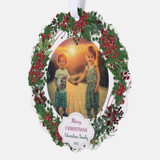 Carte Décorative Create your Merry Christmas family photo christmas (Gauche)