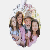 Carte Décorative Custom Double Sided Family Two Photo Christmas (Gauche)