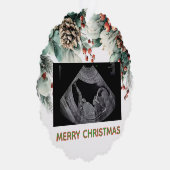 Carte Décorative Custom First Christmas Expecting Photo Ornament (Droite)