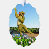 Carte Décorative Custom Funny Crocodile Drinking Champagne (Gauche)