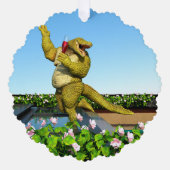 Carte Décorative Custom Funny Crocodile Drinking Champagne (Recto)