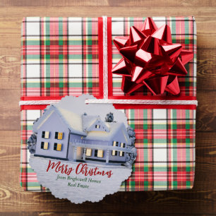 Carte Décorative Custom Winter Real Estate Company Snowy Home