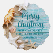 Carte Décorative Cute Beach Company Christmas Seashell Customized (Recto)