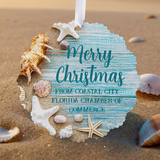 Carte Décorative Cute Beach Company Christmas Seashell Customized