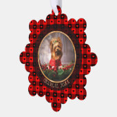 Carte Décorative Cute Buffalo Plaid Hearts Custom Chien Animal de c (Gauche)