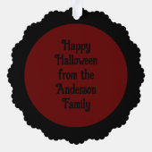 Carte Décorative Cute Halloween Vampire Custom (Verso)