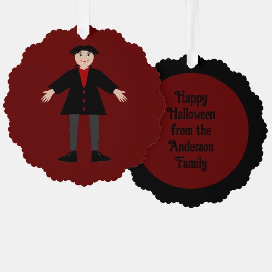 Carte Décorative Cute Halloween Vampire Custom (Recto/Verso)