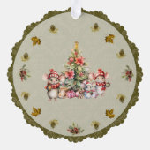 Carte Décorative Cute Mouse Famille Noël Personnalisable (Verso)