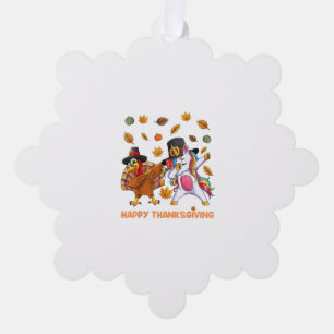 Carte Décorative Dabbing Turkey Unicorn Thanksgiving Pour Girls Pil