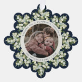 Carte Décorative Dark Navy Snowberry+Greenery Christmas Paper (Recto)